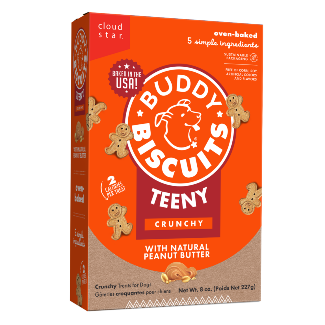 Buddy Biscuits Oven Baked Peanut Butter Teeny Dog Treats - 8oz Box