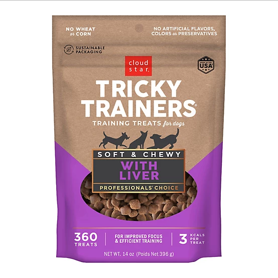Cloud Star Tricky Trainers Soft & Chew Liver Dog Treats - 14oz Bag