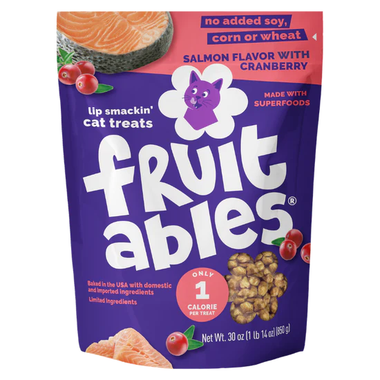 Fruitables Salmon Flavor with Cranberry Cat Treats - 2.5oz Bag