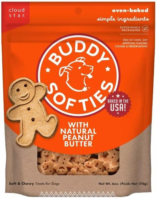 Buddy Biscuits Softies Peanut Butter Dog Treats - 6oz Bag