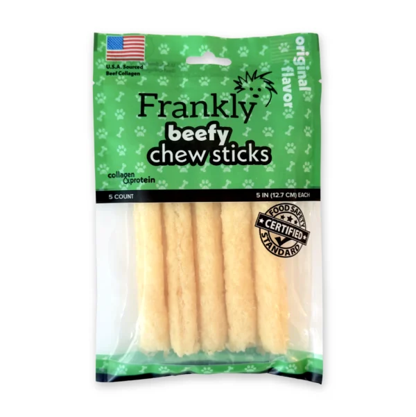 Frankly Pet Collagen Beefy Chew Stick Original Flavor - 5 Pack