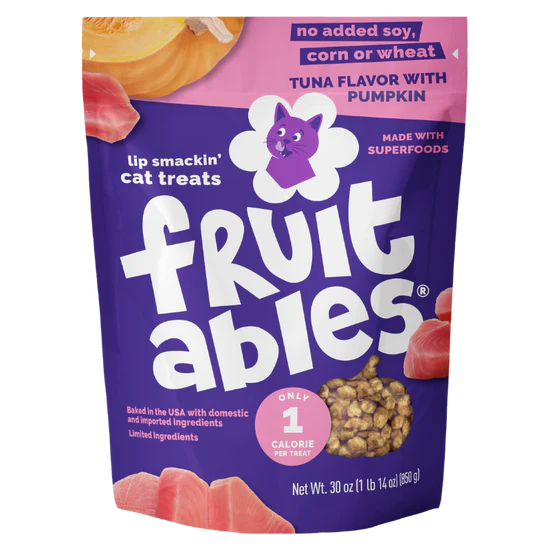 Fruitables Tuna Flavor with Pumpkin Cat Treats - 2.5oz Bag
