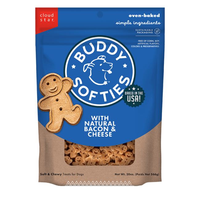Buddy Biscuits Softies Bacon & Cheese Dog Treats - 20oz Bag