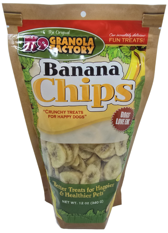 K9 Granola Factory Banana Chips Dog Treats - 12oz Bag