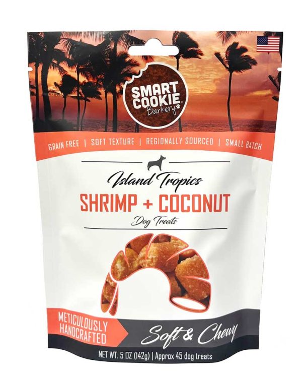 Smart Cookie Island Tropics Shrimp and Coconut Dog Treats - 5oz Bag