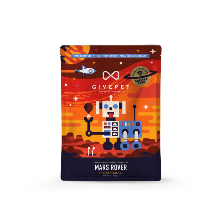 GivePet Mars Rover Freeze Dried Dog Treats - 3oz Bag