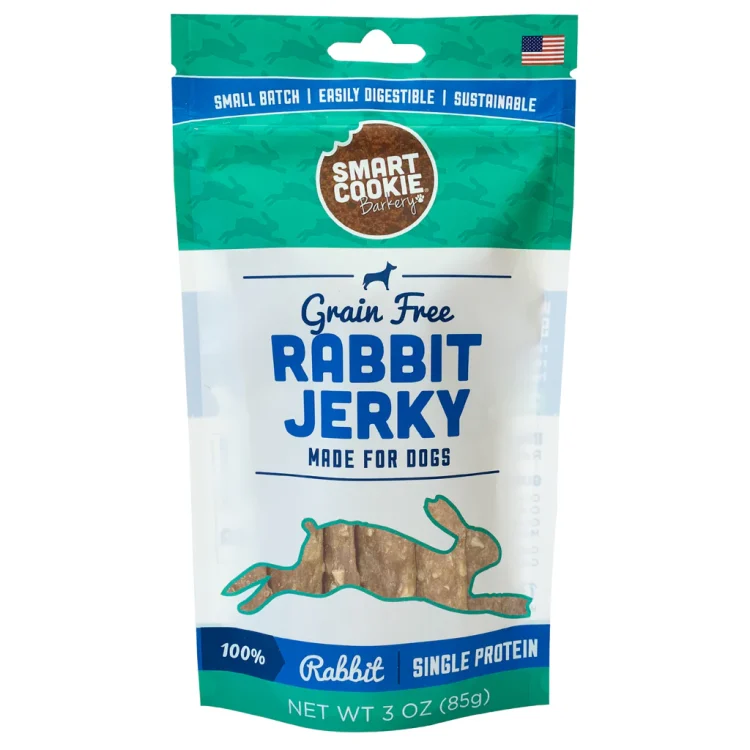 Smart Cookie Grain Free Rabbit Jerky Dog Treats - 3oz Bag