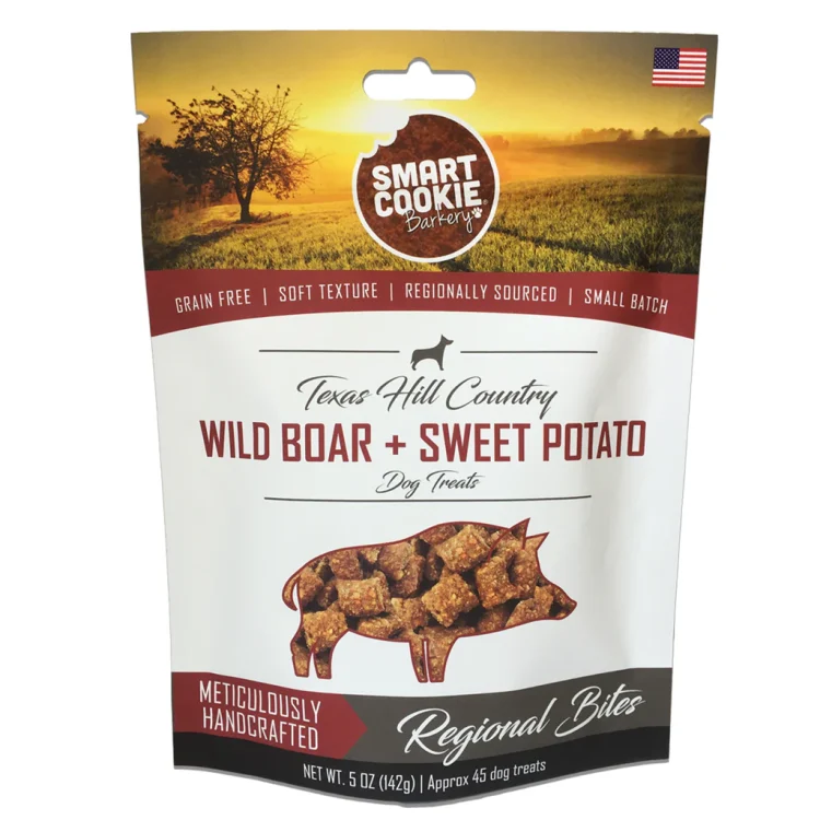Smart Cookie Texas Hill Country Wild Boar and Sweet Potato Dog Treats - 5oz Bag