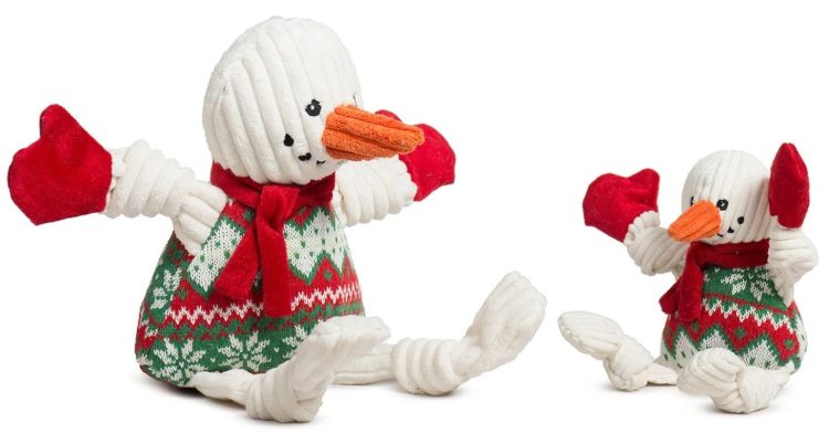 HuggleHounds Holiday Snowman Knottie Dog Toy