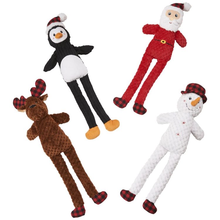 SPOT Holiday Buffalo Plaid Long Legs Dog Toy