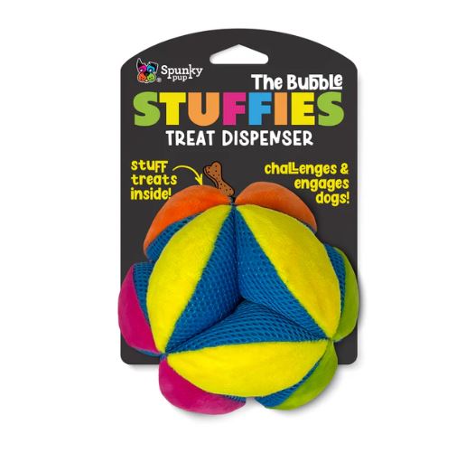 Spunky Pup Stuffies The Bubble Treat Dispenser Plush Dog Toy