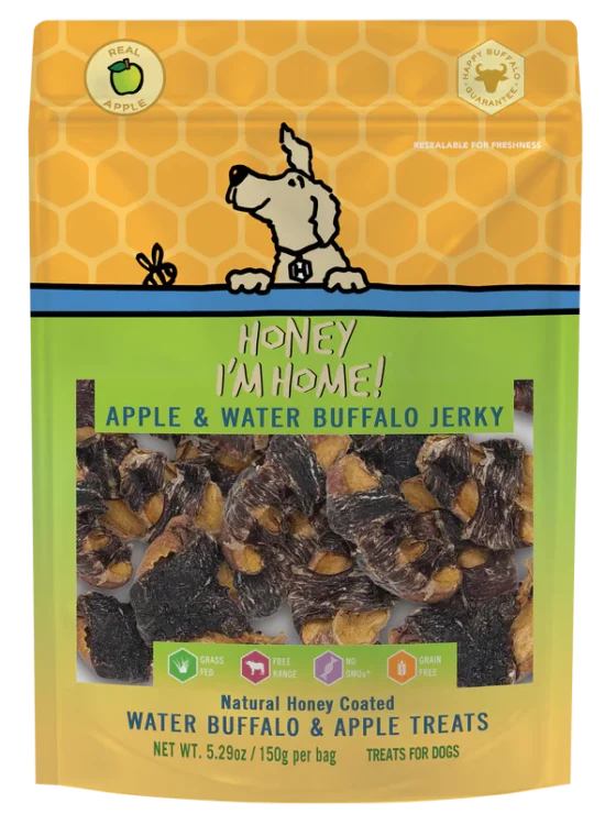 Honey I'm Home! Apple Jerky Dog Treats 5.2oz Bag