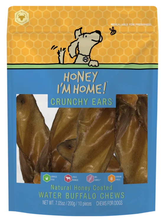 Honey I'm Home! Buffalo Ear Dog Treats -10 Pack
