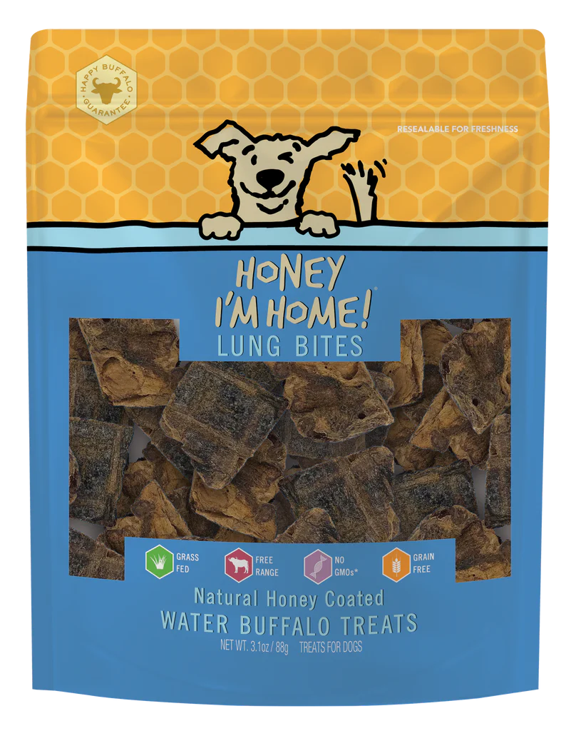 Honey I'm Home Lung Bites Dog Treats 3.1oz Bag