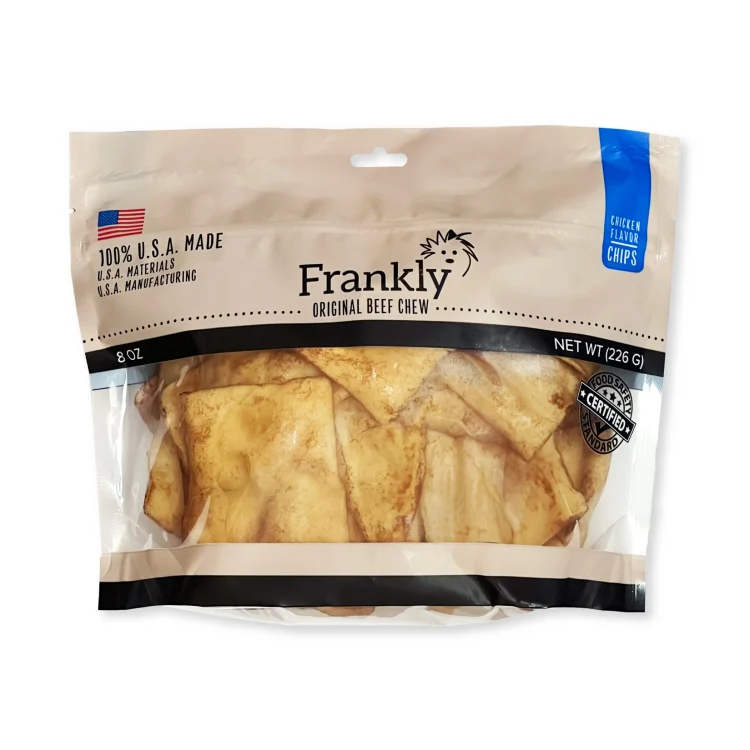 Frankly Pet Beef Collagen Chew Chips Chicken Flavor – 16oz Bag