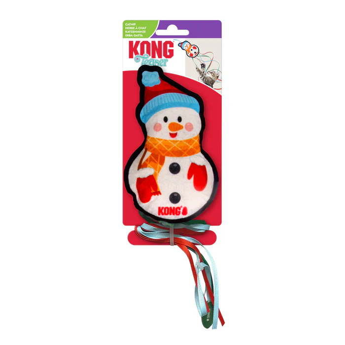KONG Holiday Snowman Teaser Cat Toy