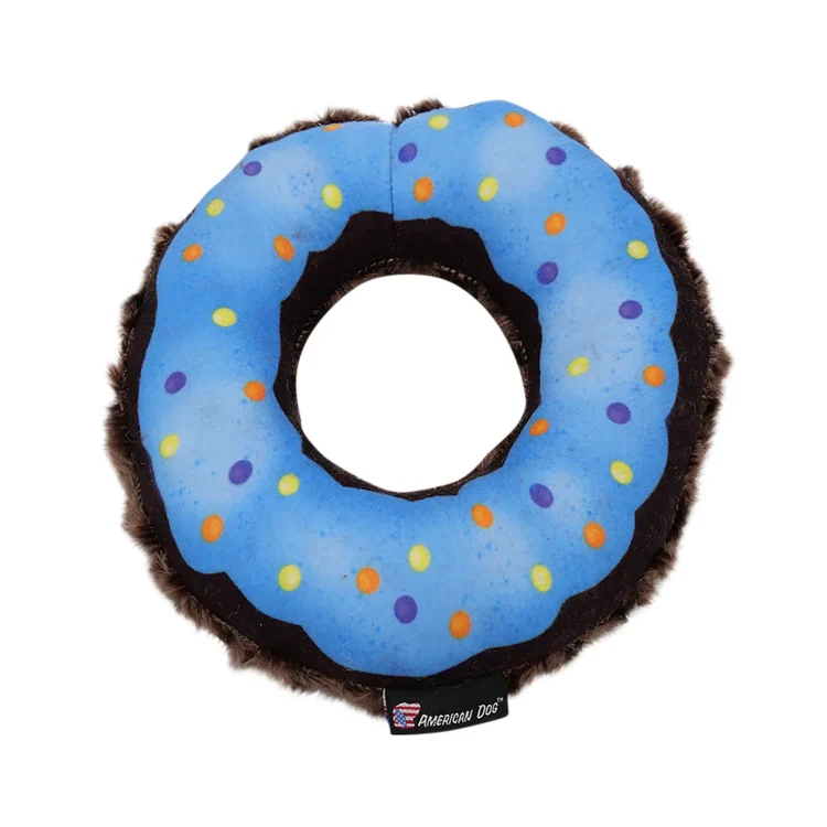 American Dog Nuggle Donut Dog Toy