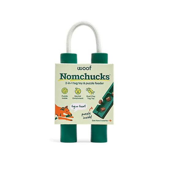 woof Nomchucks Dog Toy