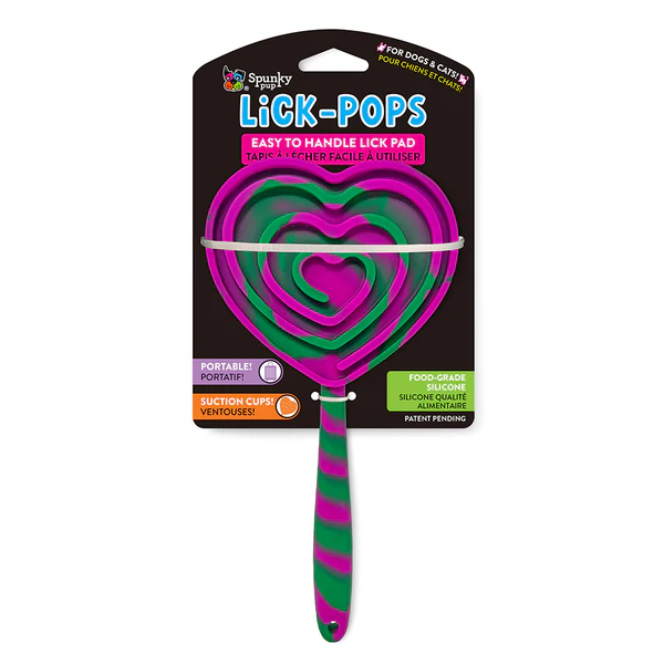 Spunky Pup Lick-Pops Heart Dog and Cat Treat Toy