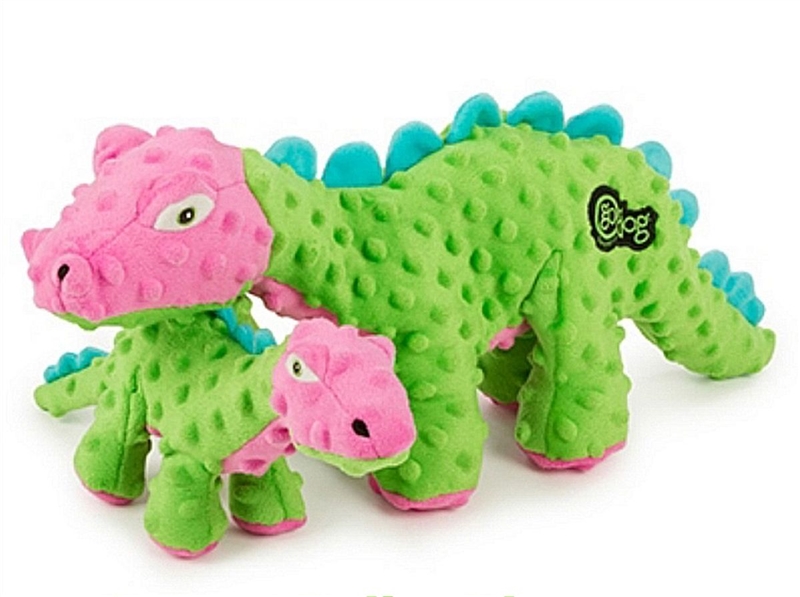 GoDog Dinos Spike Green With Chew guard- Small