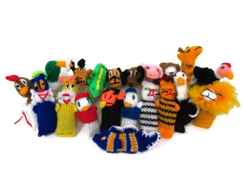 Barn Yarn Hand Knit Wool Cat toy with catnip