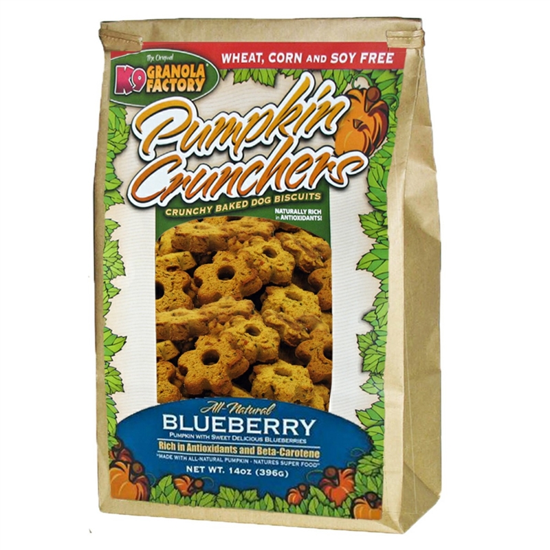 K9 Granola Factory Pumpkin Crunchers Blueberry Recipe Dog Treats - 14oz Bag