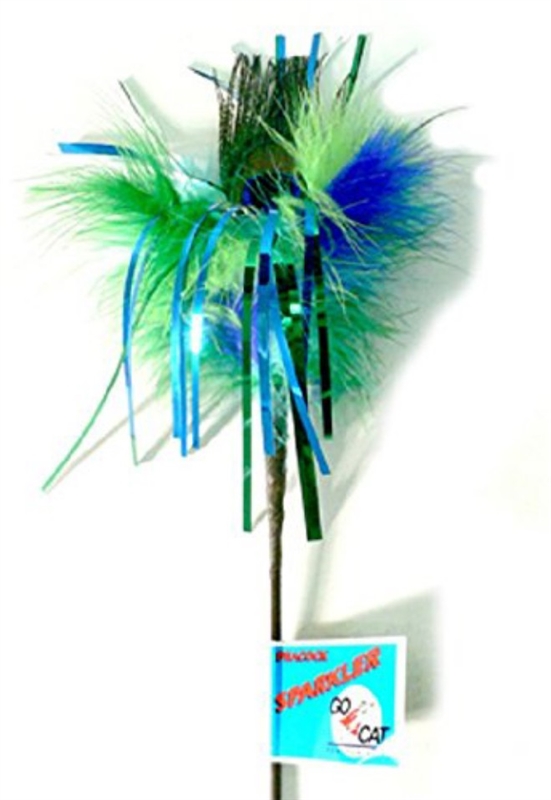Go Cat Peacock Sparkler Cat Wand
