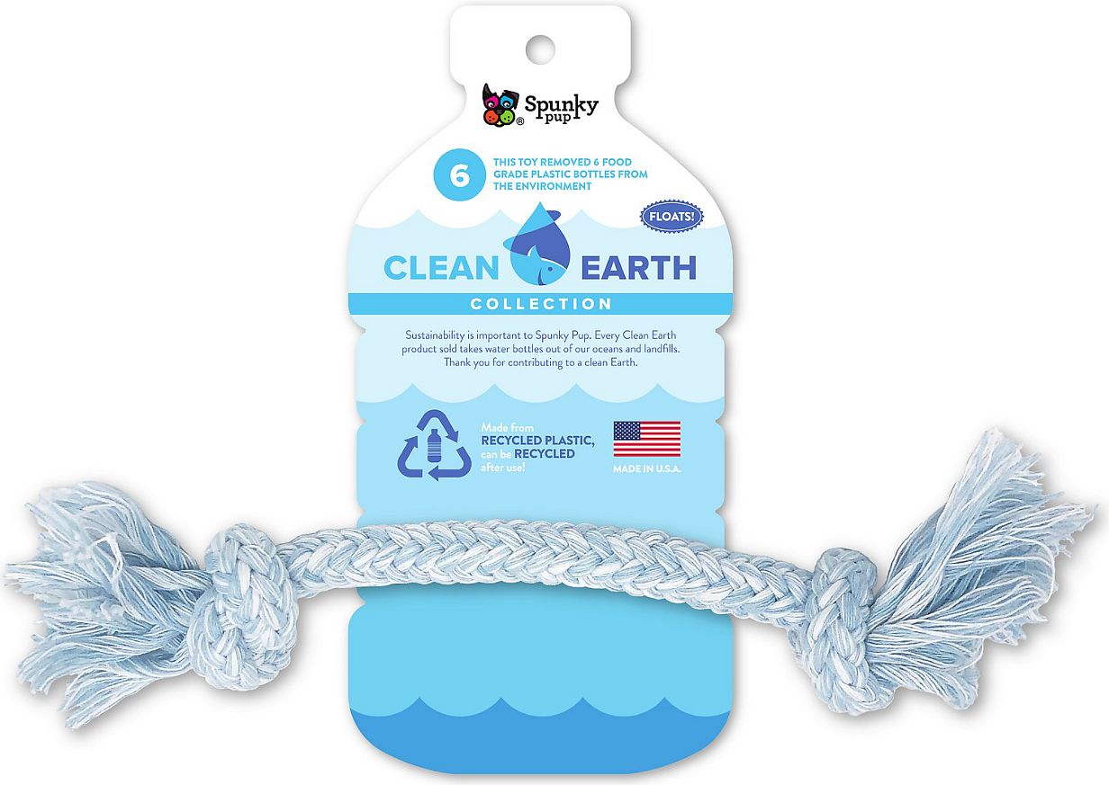 Spunky Pup Clean Earth Recycled Rope Dog Tug - Medium