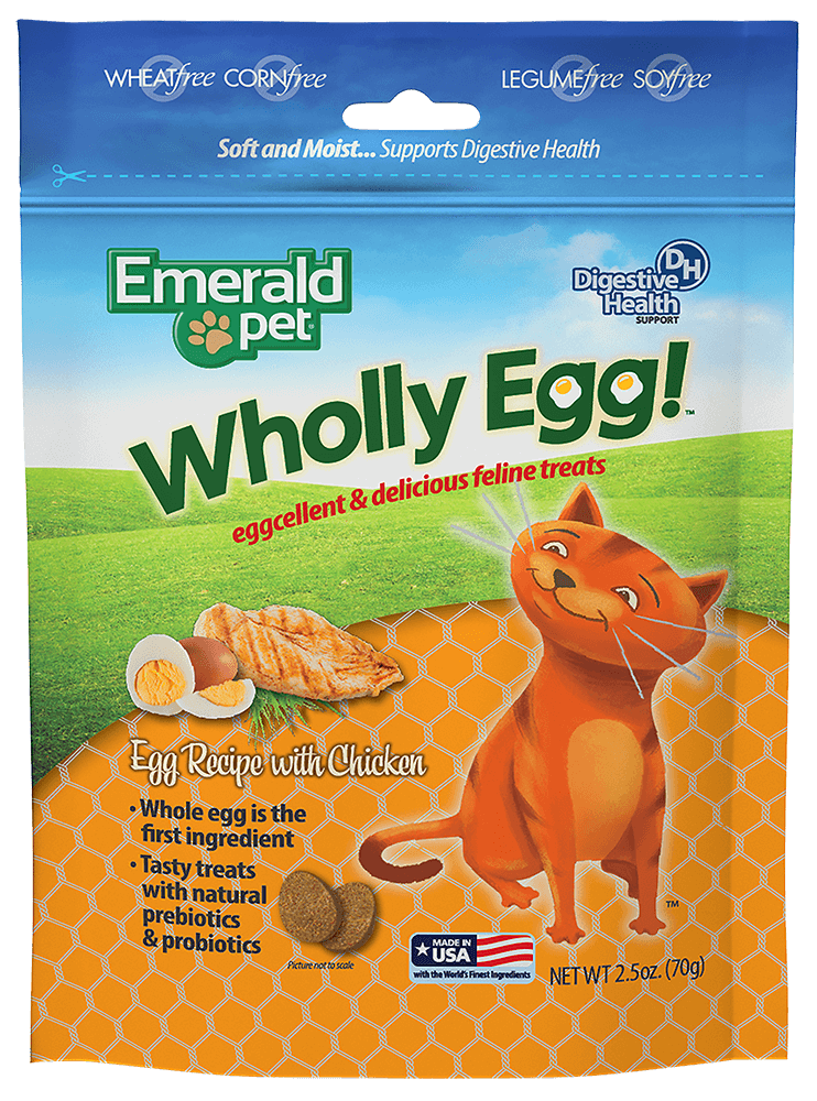 Emerald Pet Wholly Egg! Chicken Treats  - 2.5oz Bag back