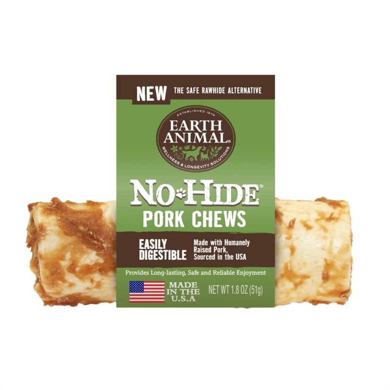Earth Animal No Hide Pork Chew size comparison