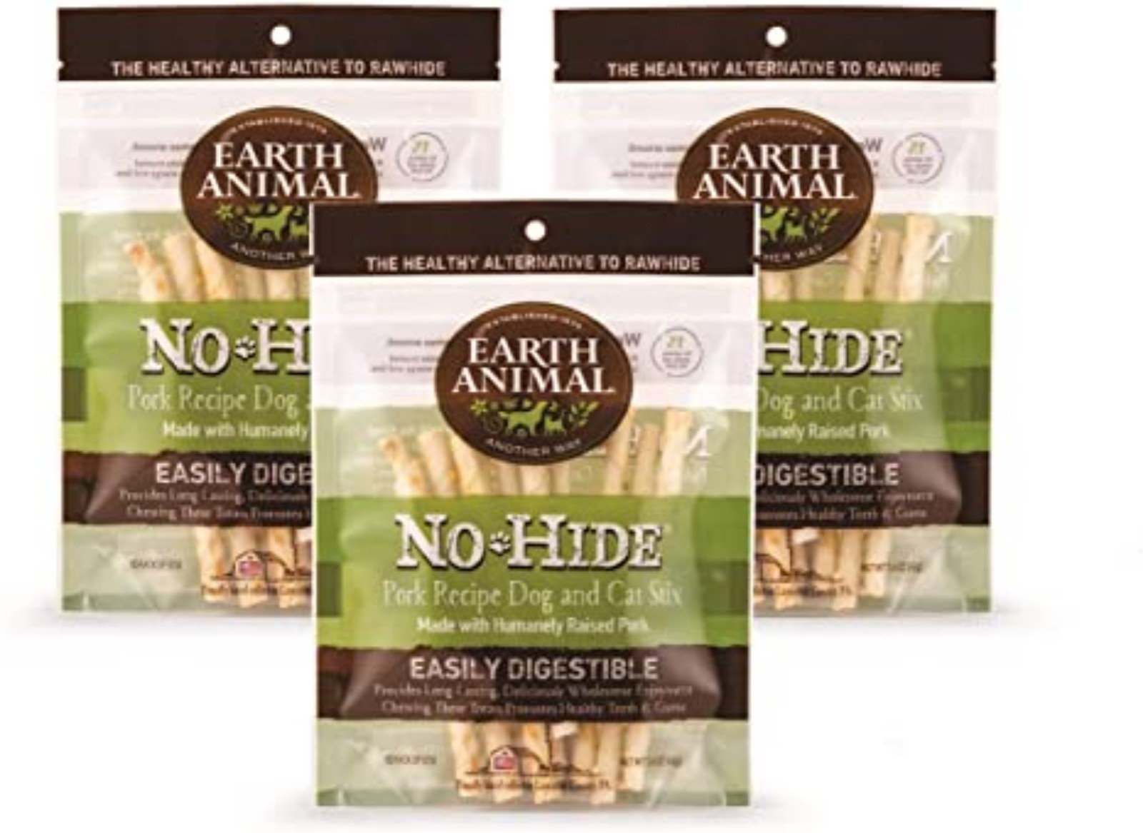 Earth Animal No Hide Pork Chew Stix - 30 Count