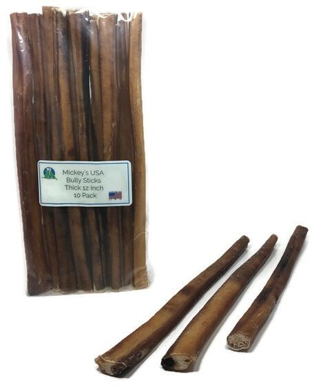 Mickey's USA Bully Sticks Thick 12 inch - 10 Pack