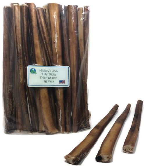 Mickey's USA Bully Sticks Thick 12 inch - 25 Pack