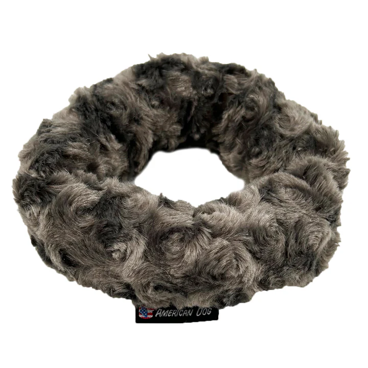 American Dog Ring Tug Plushie Dog Toy