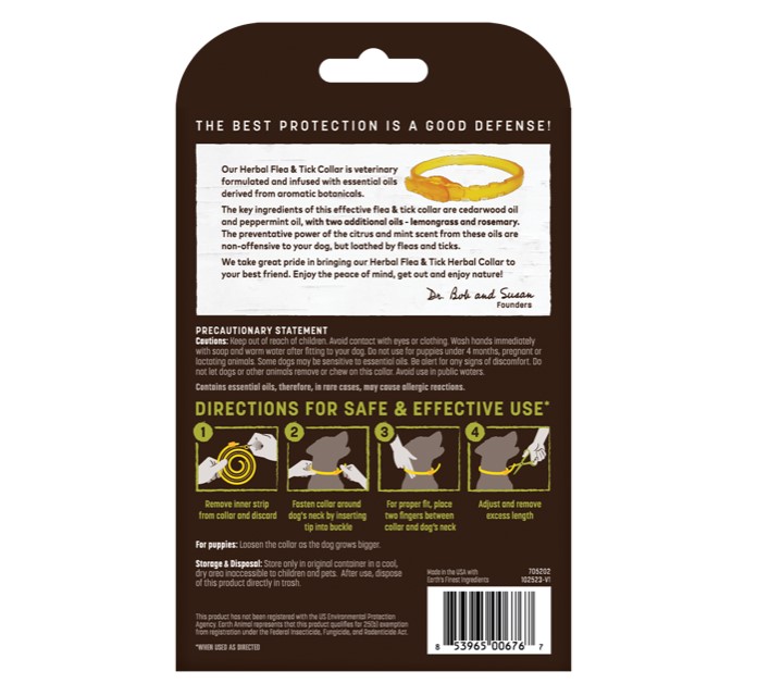 Earth Animal Herbal Flea and Tick Dog Collar Large