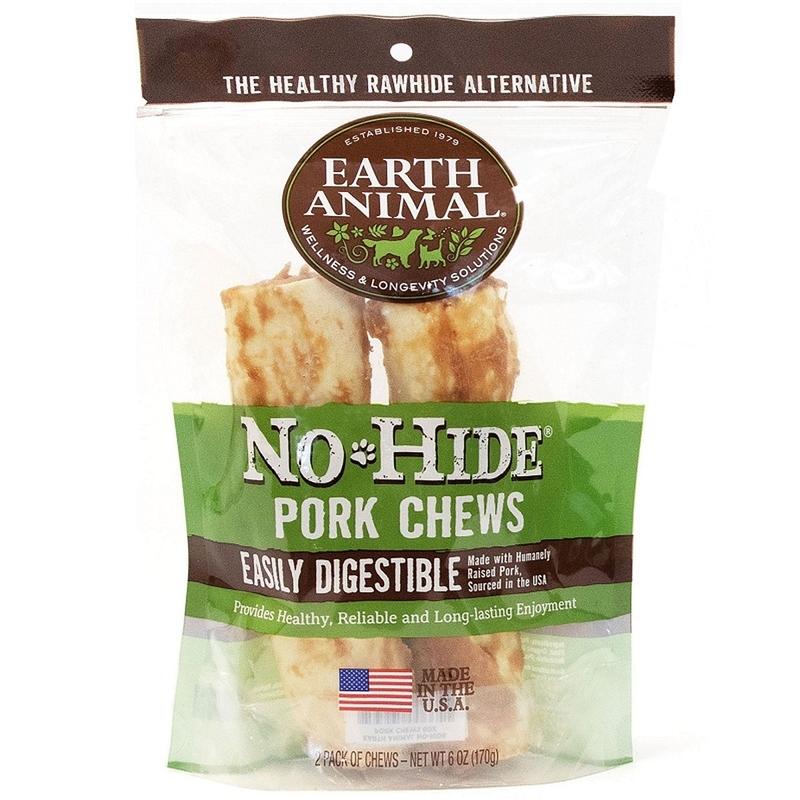 Earth Animal No Hide Pork Dog Chew Medium - 2 Pack