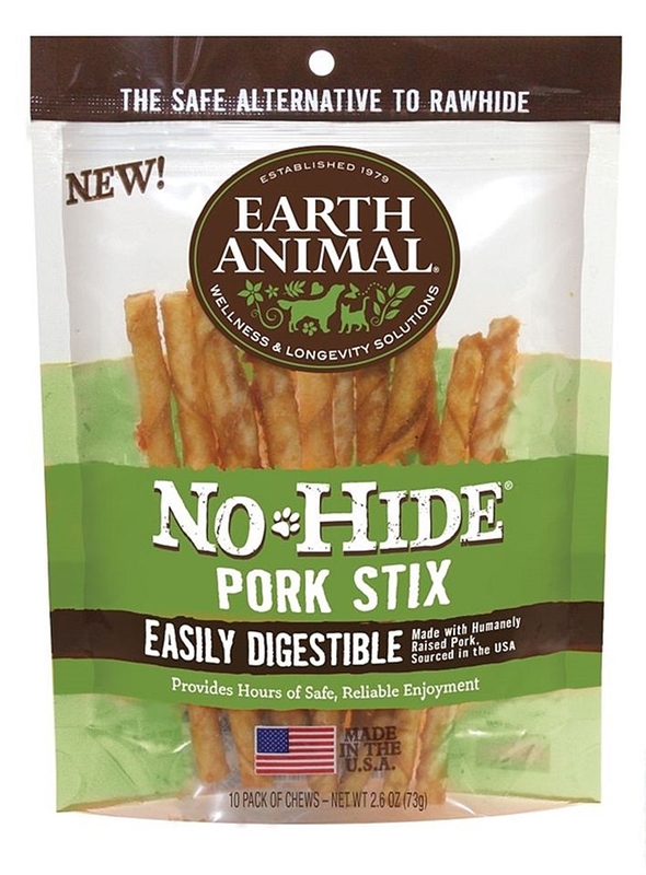 Earth Animal No Hide Pork Stix - 10 Pack