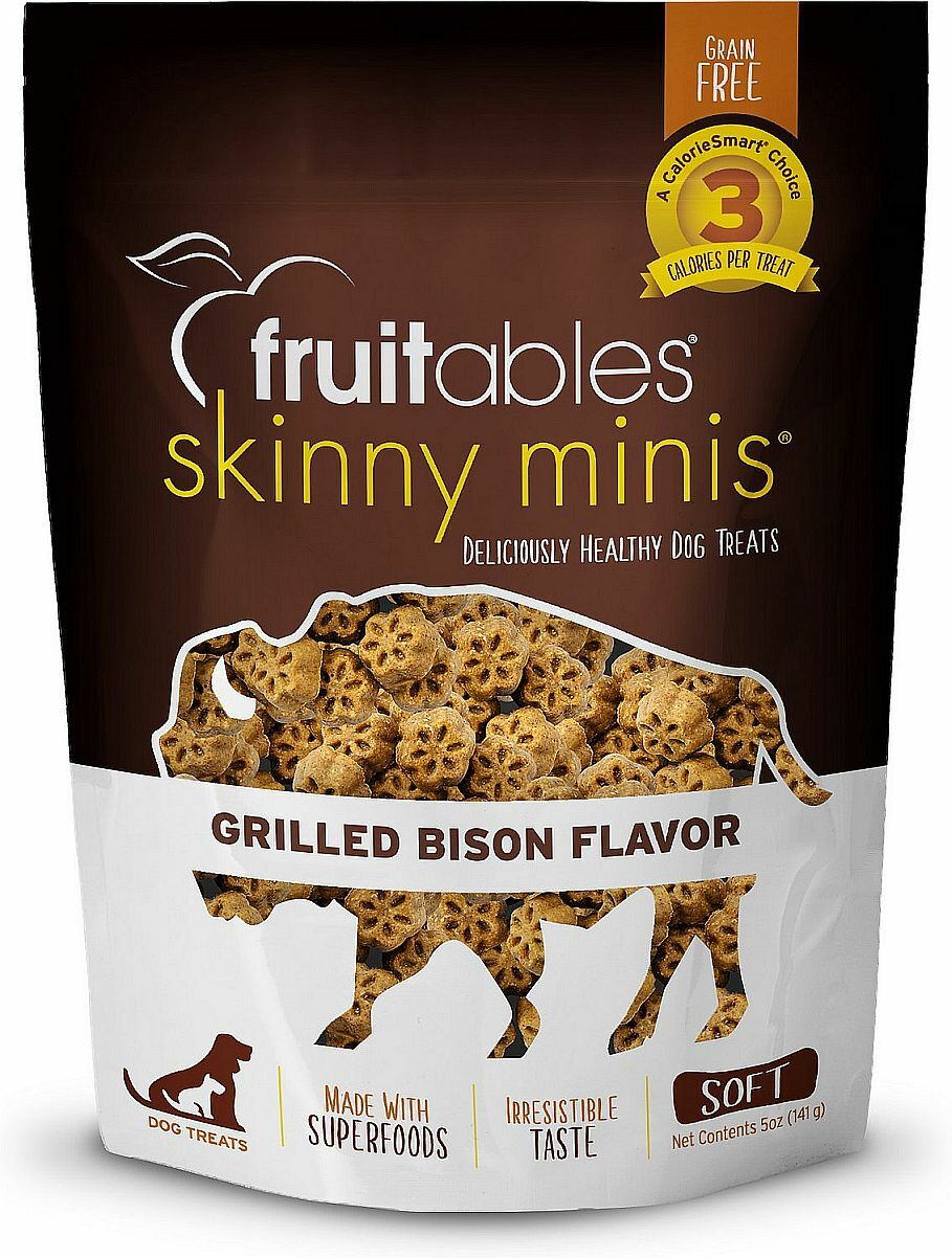 Fruitables Skinny Minis Grilled Bison Dog Treats - 12oz Bag