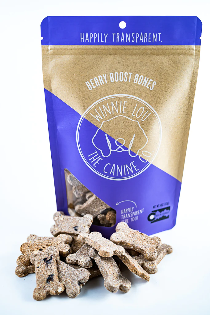 Winnie Lou Berry Boost Bones Dog Treats - Ingredients and Guaranteed Analysis