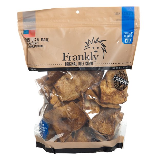 Frankly Pet Beef Collagen Chew Chips Chicken Flavor  - 16oz Bag