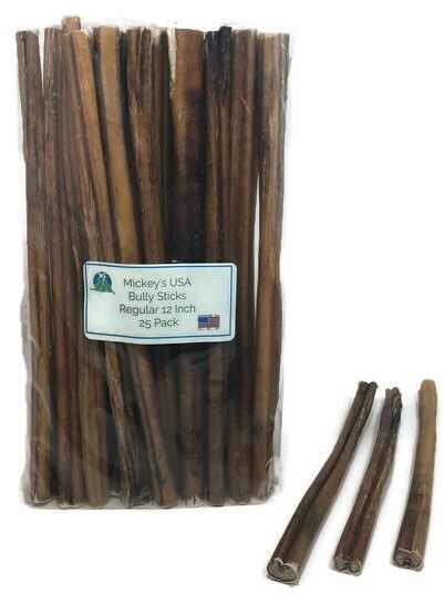 Mickey's USA Bully Sticks Regular 12 inch - 25 Pack
