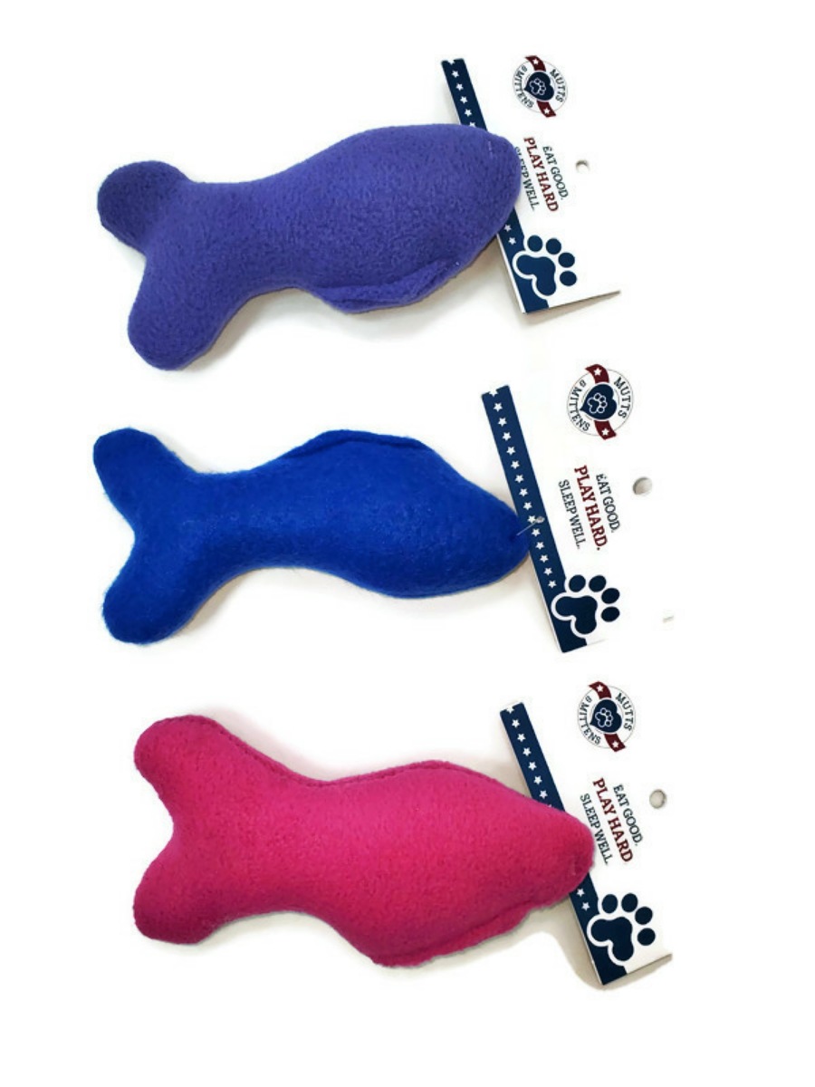 Mutts & Mittens Fish Plush Dog Toy