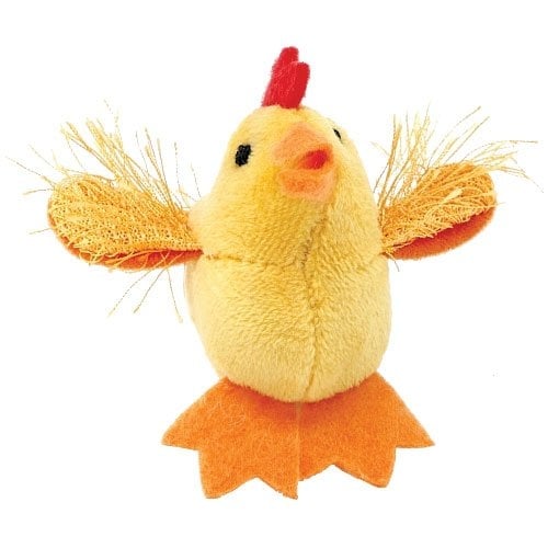 Multipet Look Who's Talking Chicken Cat Toy
