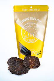 Winnie Lou Turmeric Bison Jerky Dog Treats - 2.5oz Bag