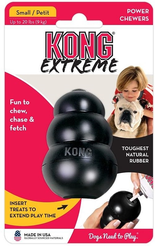 KONG Extreme Small has world's strongest dog tough rubber for aggressive chewing dog