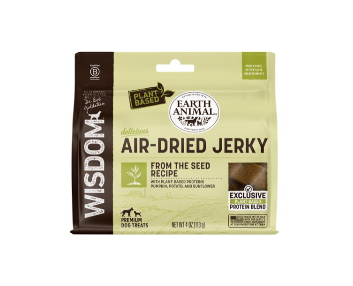 Earth Animal Wisdom Air-Dried From the Seed Recipe Jerky - 4oz Bag
