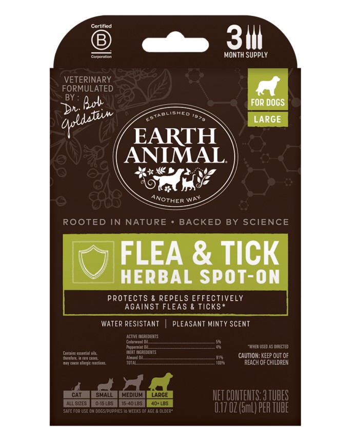 Earth Animal Herbal Flea and Tick Spot-On for Large Dog