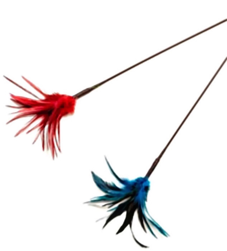 Go Cat Kitty Duster Cat Wand Feathers