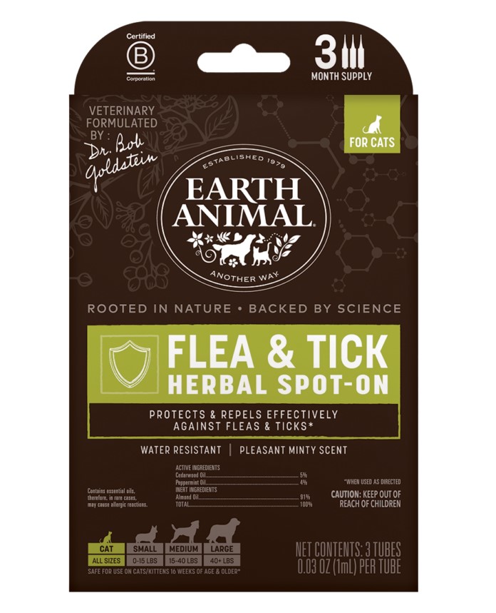 Earth Animal Herbal Flea and Tick Spot-On for Cat