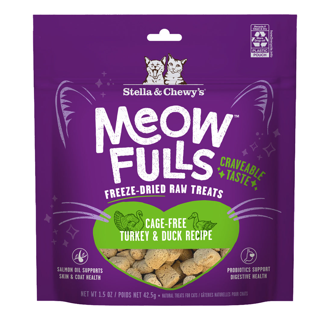 Stella and Chewy's MeowFulls Turkey and Duck Cat Treats - 1.5oz Bag Back